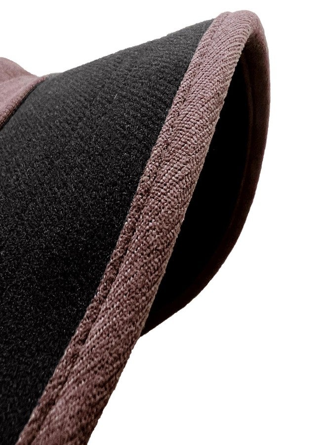 huablo Sun Hat for Women, Ponytail Sun Hats for Women, Wool Casual Hats Wide Brim,Felt Hat Packable Adjustable Cap Unisex Black - Image 5